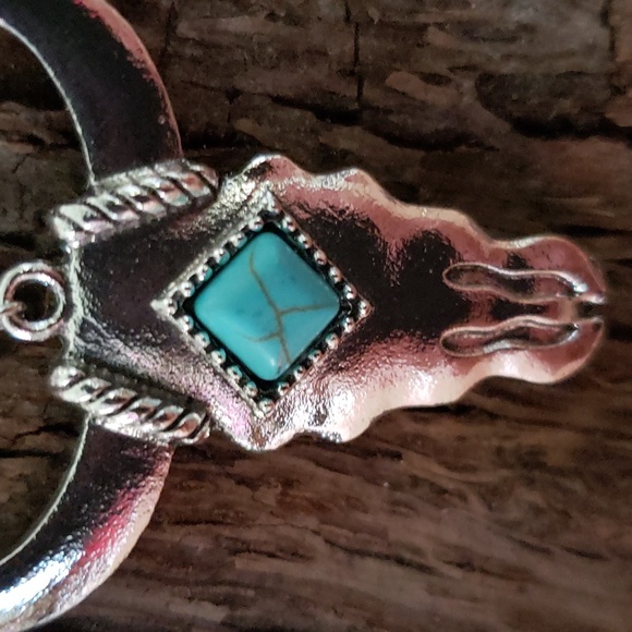 Longhorn Earrings Cattle Cow Steer Bull Vaca Toro Vaquera Vaqueros Rodeo Cowgirl - Picture 4 of 9